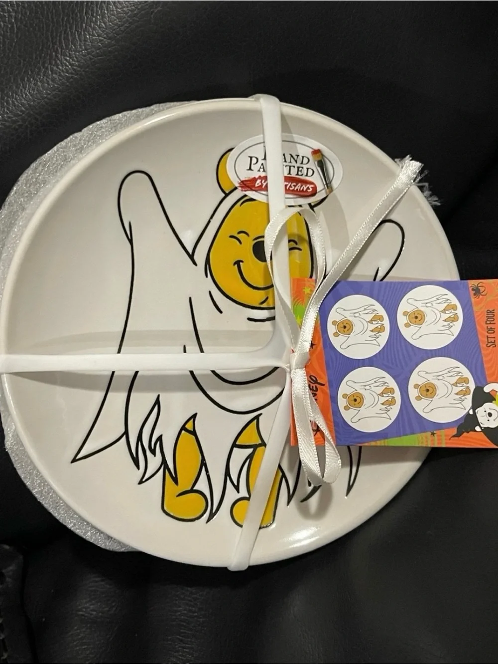 Halloween Disney Winnie The Pooh Appetizer Plates, Set of 4